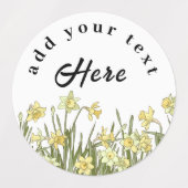 Etiketten met gele kleefstoffen en een bericht labels (Design 1)