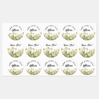 Etiketten met gele kleefstoffen en een bericht labels