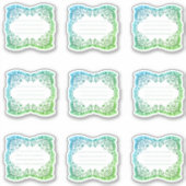 Etiketten met ingedrukte filigree sticker (Voorkant)