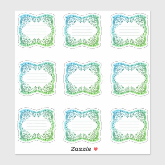 Etiketten met ingedrukte filigree sticker (Vel)