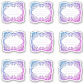 Etiketten met ingedrukte filigree sticker (Voorkant)