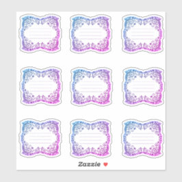 Etiketten met ingedrukte filigree sticker