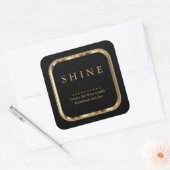 Etiketten met metaal en zwart, vierkant (Envelop)