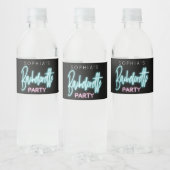Etiketten met Neon Bachelorette Water Fles (Flessen)