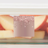 Etiketten met Roos Gold Blush Glitter Sparkle Driv Labels (Aangebracht)