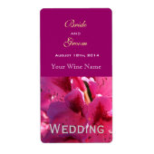 etiketten met roze azalea-etiketten voor bloembrui (Voorkant)