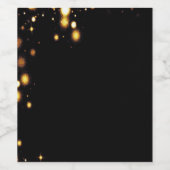  etiketten met zwarte en gouden drink (Enkel label)