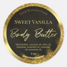 Etiketten met zwarte goudvlek op de rand