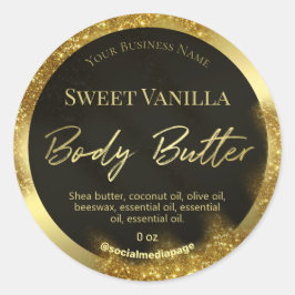 Etiketten met zwarte goudvlek op de rand