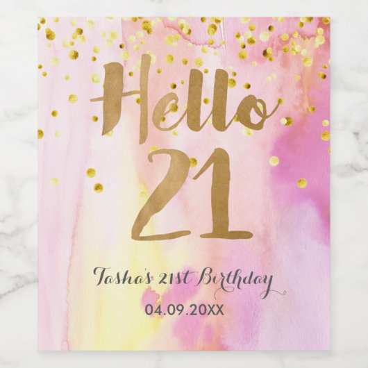 Etiketten mousserende wijn of wijnfles van de 21e  (Enkel label)