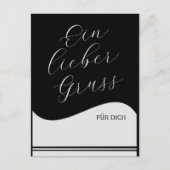 Etiketten ontwerp – golf grijs kleurverloop 1 briefkaart (Voorkant)