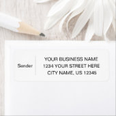 Etiketten op aangepast bedrijfsretouradres (Insitu)