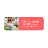 Etiketten op aangepast fotoretouradres (Voorkant)