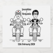 Etiketten op fietsfietsen met gevechtsflesjes (Enkel label)