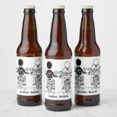 Etiketten op fietsfietsen met gevechtsflesjes (Flessen)