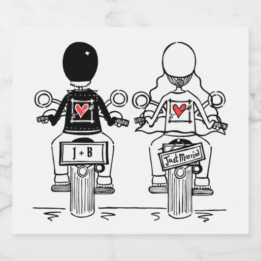 Etiketten op fietsfietsen met gevechtsflesjes (Enkel label)