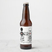 Etiketten op fietsfietsen met gevechtsflesjes (Voorkant)