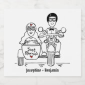 Etiketten op fietsfietsen met gevechtsflesjes (Enkel label)