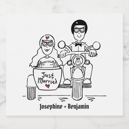 Etiketten op fietsfietsen met gevechtsflesjes (Enkel label)