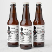 Etiketten op fietsfietsen met gevechtsflesjes (Flessen)