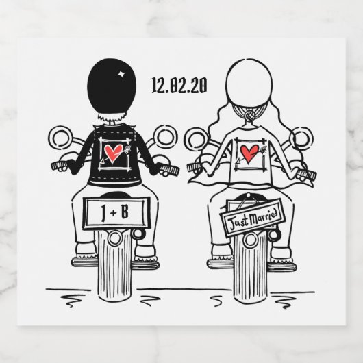 Etiketten op fietsfietsen met gevechtsflesjes (Enkel label)