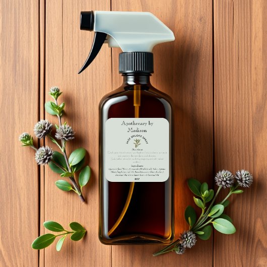 Etiketten op flacons met aangepaste groene slib