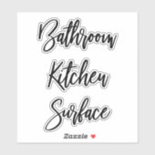 Etiketten op flesjes met sproeier reinigen sticker (Vel)