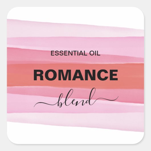 Etiketten op flesjes met stripte inktroze roze fle (Voorkant)