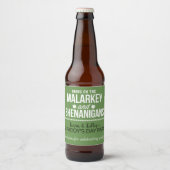 Etiketten op flesjes van malarkey en Shenanigans (Voorkant)