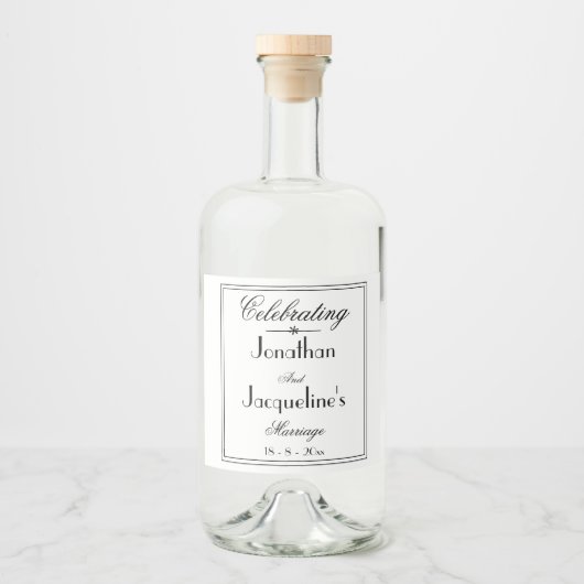 Etiketten op flesjes voor aangepaste bruiloft-brui (Voorkant)