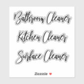 Etiketten op flesjes voor huishoudelijk gebruik sticker (Vel)