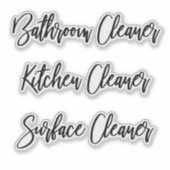 Etiketten op flesjes voor huishoudelijk gebruik sticker (Voorkant)