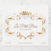 Etiketten op flessen mousserende wijn (Enkel label)