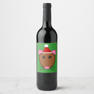 Etiketten op kerstmannetjes met fijne kerst