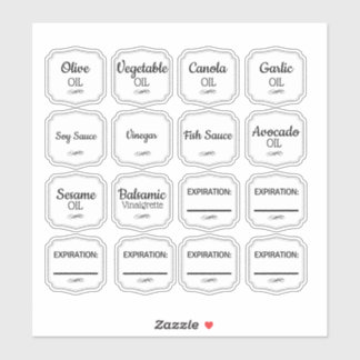 Etiketten op oliefles sticker