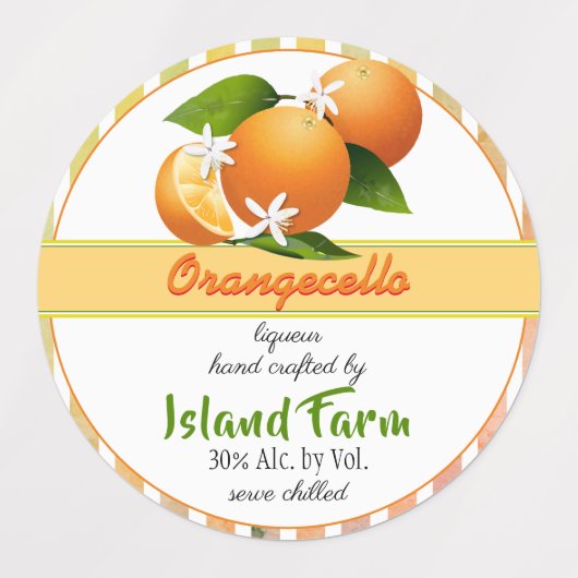 Etiketten op Oranje fruitverpakkingen Labels (Design 1)