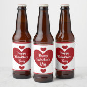 Etiketten op Valentijnsdag-bier (Flessen)
