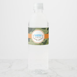 Etiketten op waterflesjes voor herten