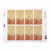 Etiketten perzikwijn (Full Sheet)