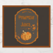 Etiketten pompoensap bier (Enkel label)