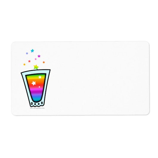 ETIKETTEN - REGENBOOG SHOTGLAS (Voorkant)