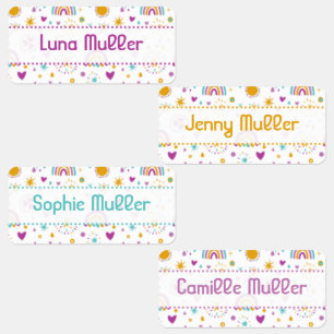 Etiketten Regenboogkleding Labels