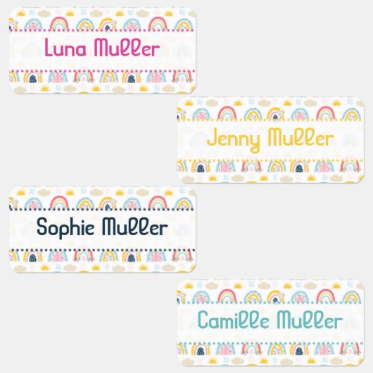 Etiketten Regenboogkleding Labels (Groep)