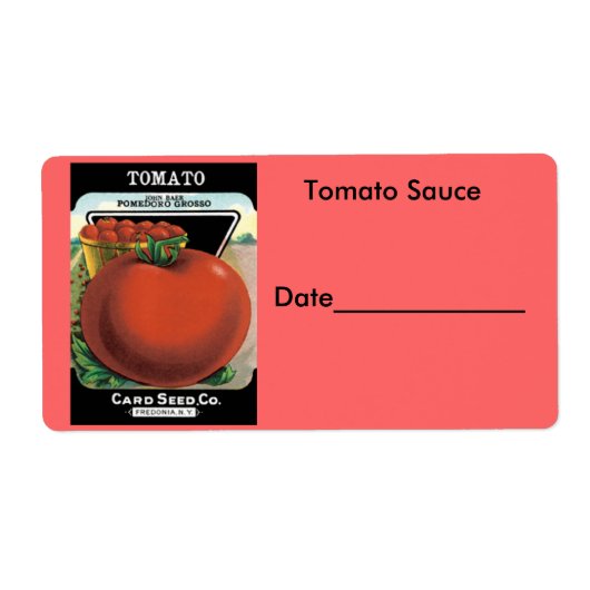 Etiketten tomatensaus inblikken/invriezen (Voorkant)