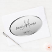 Etiketten van bruine en groom-monogram (Envelop)
