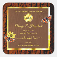 Etiketten van bruine houtkorrel - Bark - Product V