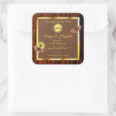 Etiketten van bruine houtkorrel - Bark - Product V (Tas)