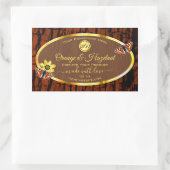 Etiketten van bruine houtkorrel - Bark - Product V (Tas)