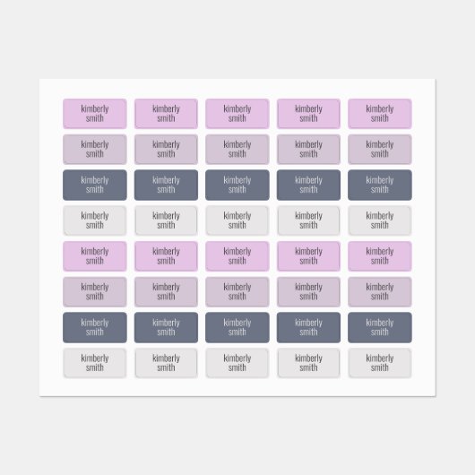 Etiketten van de Boho Girl School Name Labels (Vel)