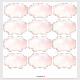 Etiketten van de effen blush roze waterverf sticker